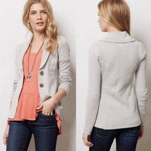 Anthropologie Gray Blazer with Brown Buttons